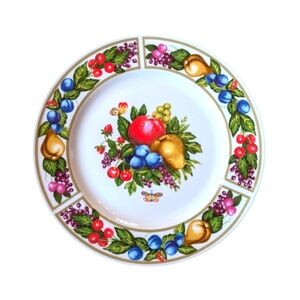 Tabletop Unlimited Tivoli Gardens Dinnerware Plate w/ Fruit & Butterflies Design